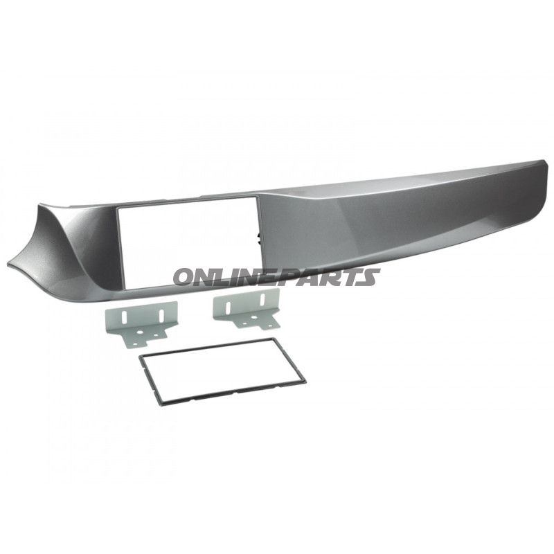 Radioblende 2-DIN silber