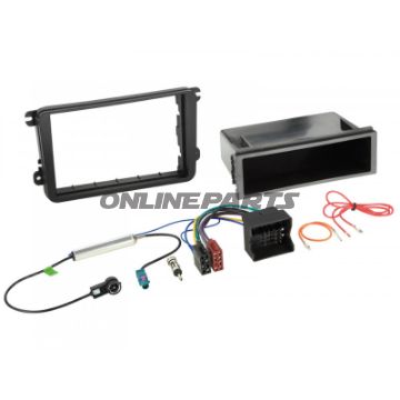 Radio Kit 2-DIN auf 1-DIN VAG  mit Fach
