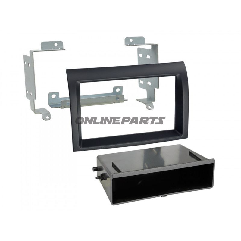 Radioblende 2-DIN sort med rum