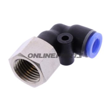 Vinklet stikforbindelse 6 mm G1/4 indvendig 168.014-6