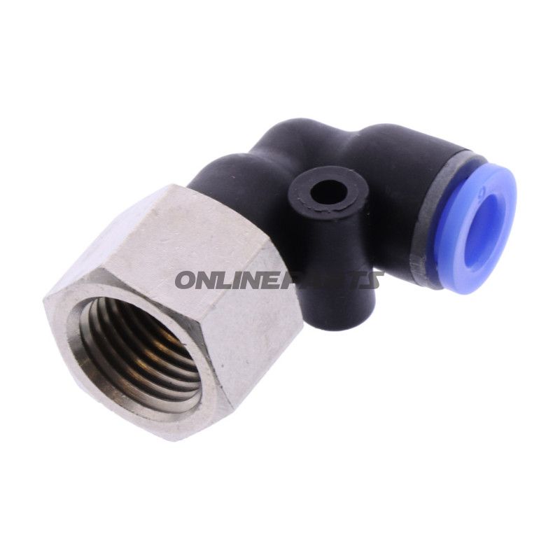 Vinklet stikforbindelse 6 mm G1/4 indvendig 168.014-6