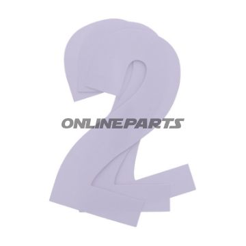 Startnummer NR.2 BlackBird Racing Indhold 3 stykker hvide 13x7 cm