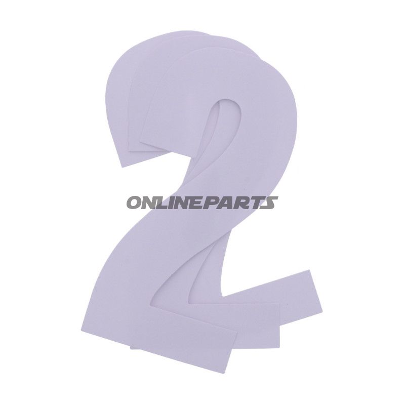 Startnummer NR.2 BlackBird Racing Indhold 3 stykker hvide 13x7 cm