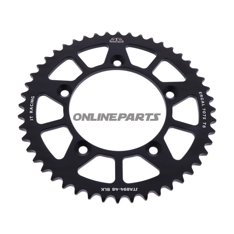 Alu-Kettenrad 48Z Teilung 420 schwarz JT Innendurchmesser 098 Lochkreis 115