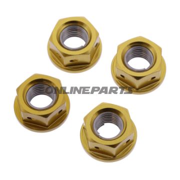 Møtrik Kædeskive Sæt JMP Bolt M10 x 1.25 mm Alu Racing guld