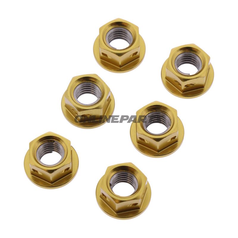 Møtrik Kædeskive Sæt JMP Bolt M8X1.25 mm Alu Racing guld