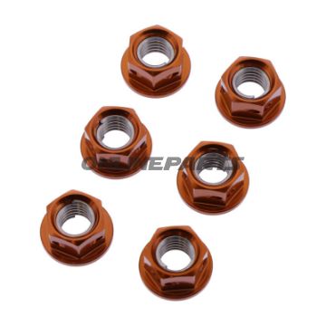 Møtrik Kædeskive Sæt JMP Bolt M8X1.25 mm Alu Racing Orange
