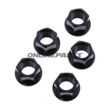 Tandhjulsmøtrik JMP Bolt M12X1.5 mm Rustfrit Stål V4A Sort