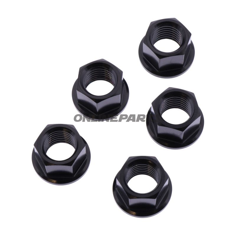 Tandhjulsmøtrik JMP Bolt M12X1.5 mm Rustfrit Stål V4A Sort