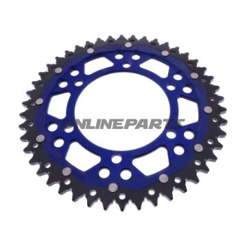Tandhjul Dual 46Z tænder 525 blå ZF Indre diameter 110 Hulmønster 130