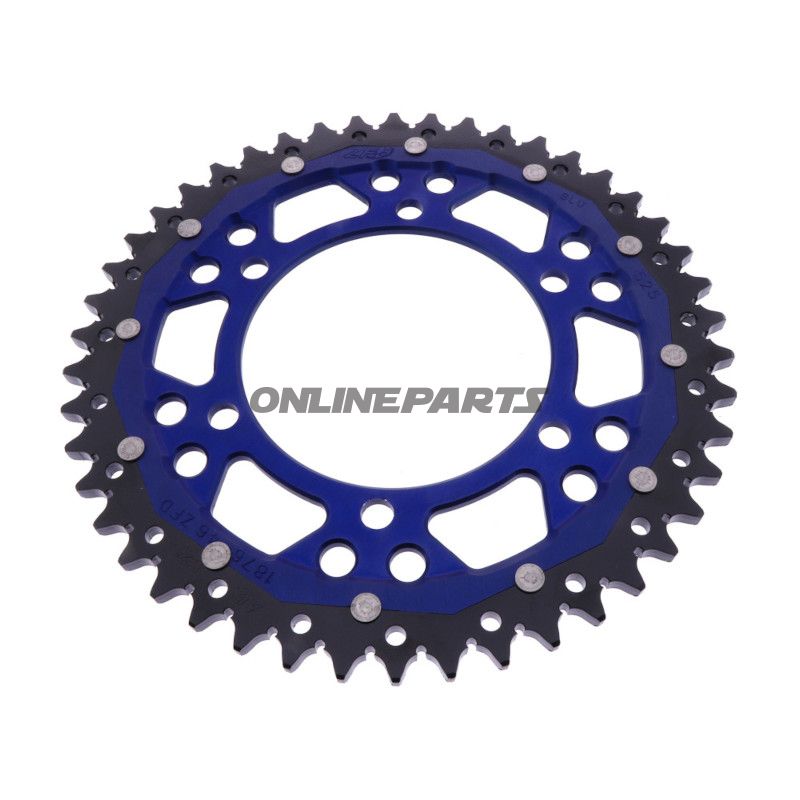 Tandhjul Dual 46Z tænder 525 blå ZF Indre diameter 110 Hulmønster 130