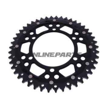 Kettenrad Dual 46Z Teilung 525 schwarz ZF Innendurchmesser 110 Lochkreis 130