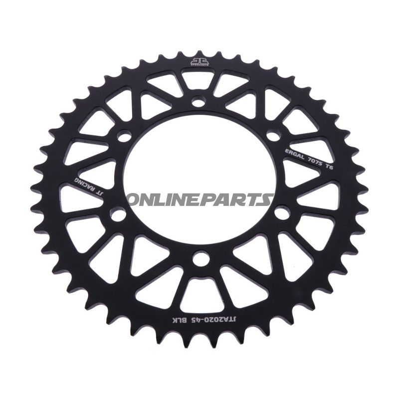 Alu-Kettenrad 45Z Teilung 520 schwarz JT Innendurchmesser 106 Lochkreis 125