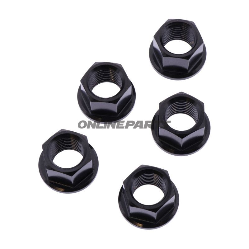 Møtrik Kædehjul Sæt JMP Bolt M12 X 1.25 mm Rustfrit Stål V4A Sort