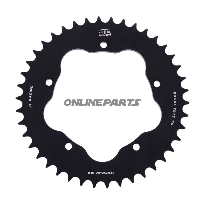 Alu-Kettenrad 42Z Teilung 525 schwarz für Kettenradträger 7585011