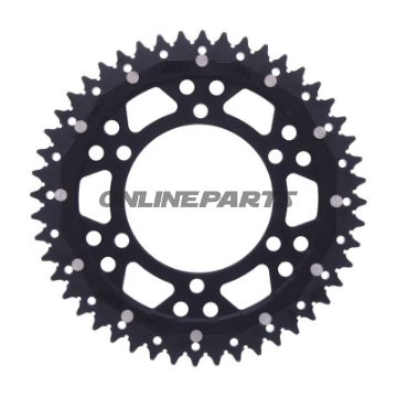 Tandhjul Dual 48Z tænder 525 sort ZF Indre diameter 110 Hulmønster 130