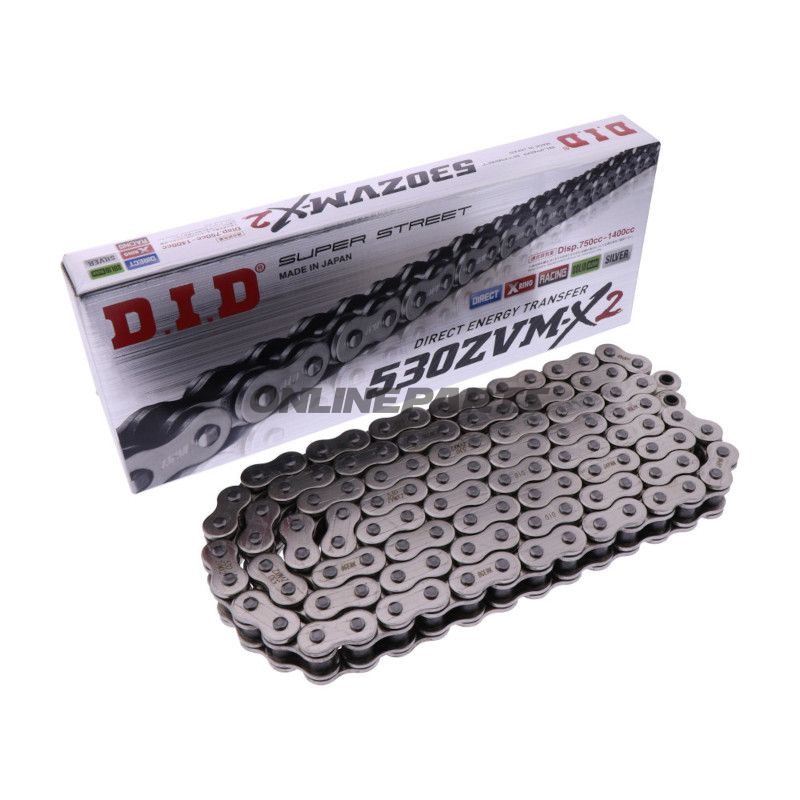 DID X-Ringkæde S&S 530ZVMX2/118 Kæde åben med Nietschloss