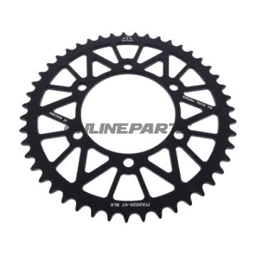 Alu-Kettenrad 47Z Teilung 520 schwarz JT Innendurchmesser 106 Lochkreis 125