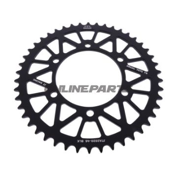 Alu-Kettenrad 46Z Teilung 520 schwarz JT Innendurchmesser 106 Lochkreis 125