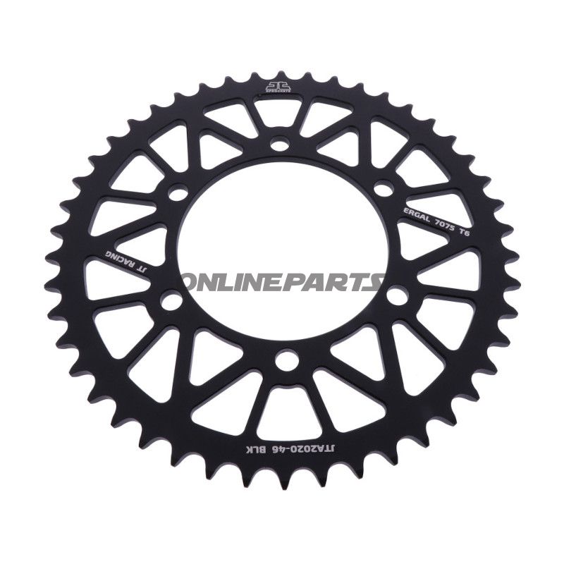 Alu-Kettenrad 46Z Teilung 520 schwarz JT Innendurchmesser 106 Lochkreis 125