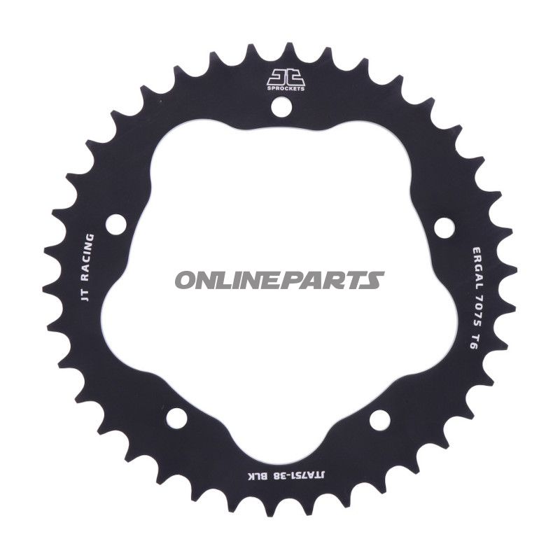 Alu-Kettenrad 38Z Teilung 520 schwarz für Kettenradträger 7585011