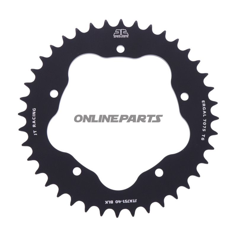 Aluminium Tandhjul 40Z tænder 520 sort til Tandhjul bærer 7585011