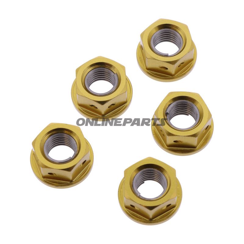 Møtrik Kædeskive Sæt JMP Bolt M10 x 1.25 mm Alu Racing guld