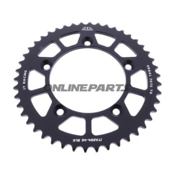 Bagtandhjul Aluminium 46 tænder 420 sort JT indre diameter 098 hulmønster 115