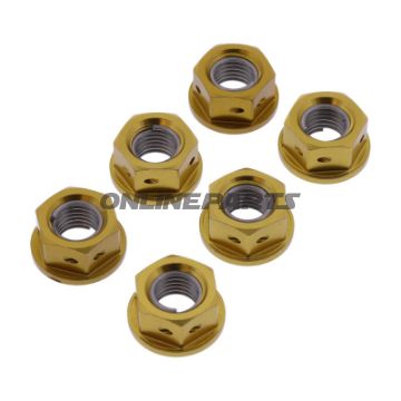 Møtrik Kædeskive Sæt JMP Bolt M10 x 1.25 mm Alu Racing guld