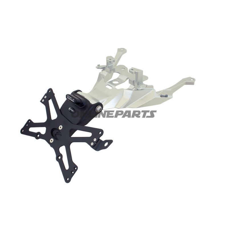 Evotech nummerpladeholder sølv