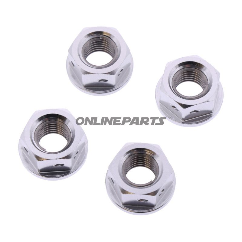 Tandhjulsmøtrik JMP Bolt M10 x 1.25 mm Alu Racing sølv