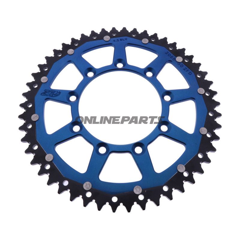 Kettenrad Dual 50Z Teilung 520 blau ZF Innendurchmesser 105 Lochkreis 124.50