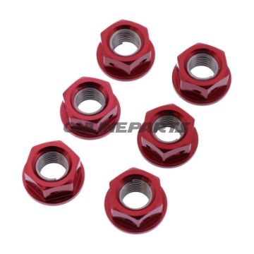 Møtrik Kædeskive Sæt JMP Bolt M10 x 1.25 mm Alu Racing rød