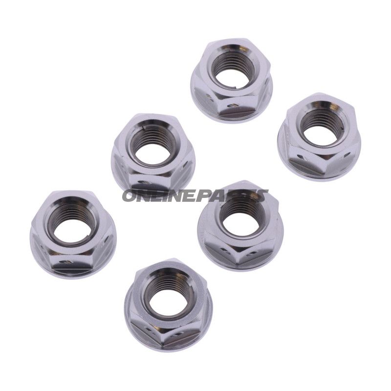 Tandhjulsmøtrik JMP Bolt M10 x 1.25 mm Alu Racing sølv