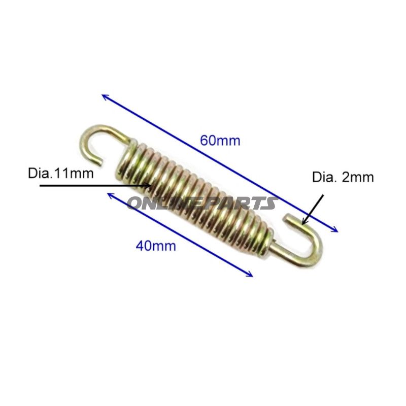 Udstødningsholdefjeder JMP 60 mm Indhold 4 stk