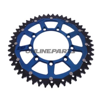 Kettenrad Dual 49Z Teilung 520 blau ZF Innendurchmesser 105 Lochkreis 124.50