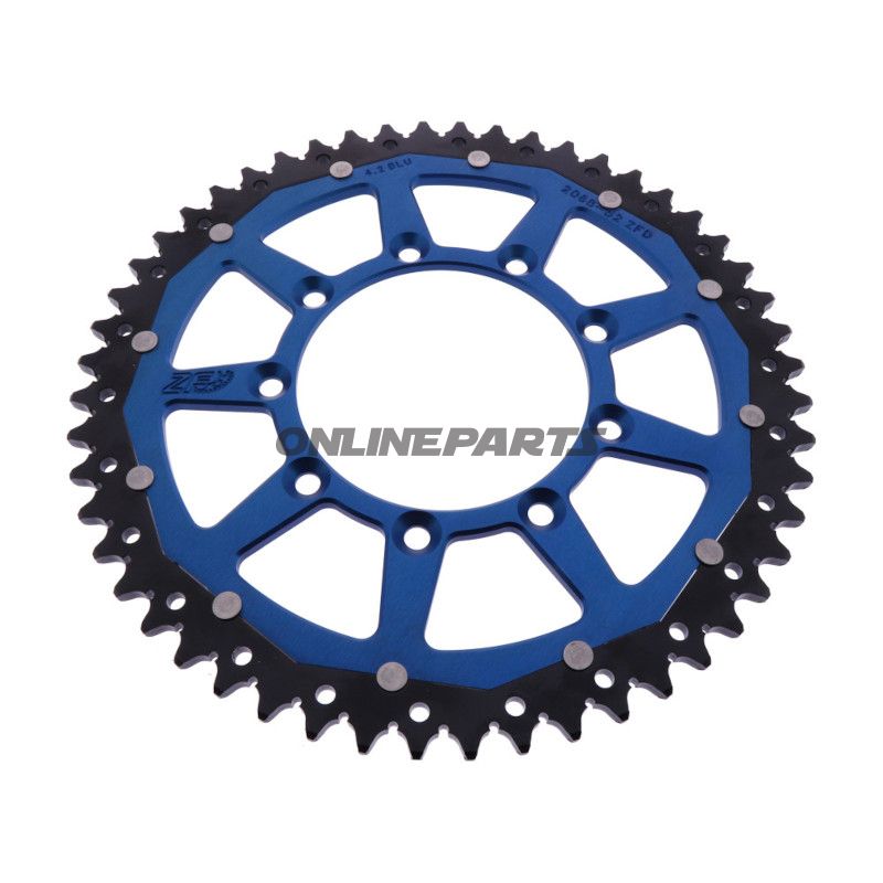 Kettenrad Dual 52Z Teilung 520 blau ZF Innendurchmesser 105 Lochkreis 124.50