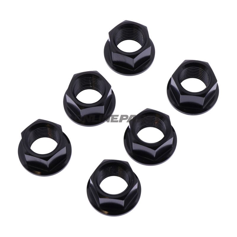 Møtrik Kædehjul Sæt JMP Bolt M12 X 1.25 mm Rustfrit Stål V4A Sort