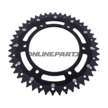 Kettenrad Dual 48Z Teilung 520 schwarz ZF Innendurchmesser 136 Lochkreis 160