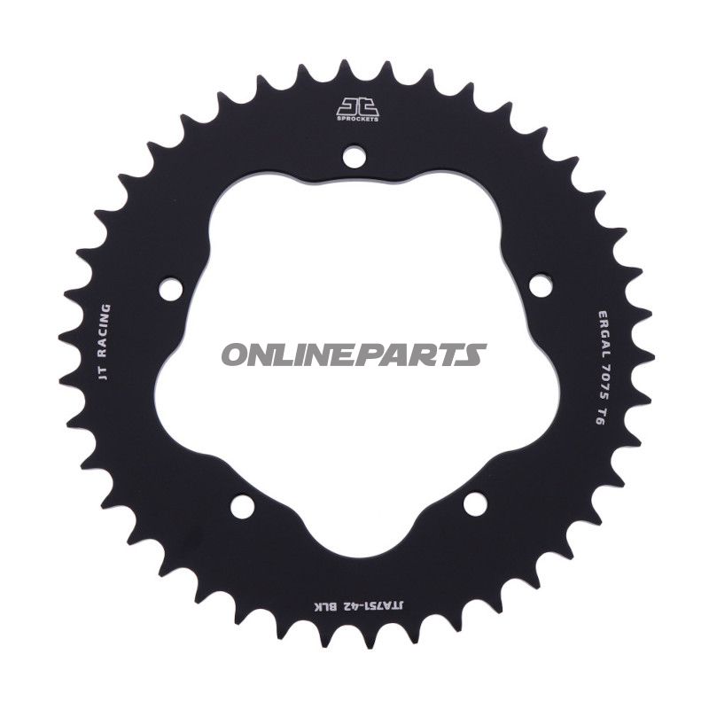 Alu-Kettenrad 42Z Teilung 520 schwarz für Kettenradträger 7585011