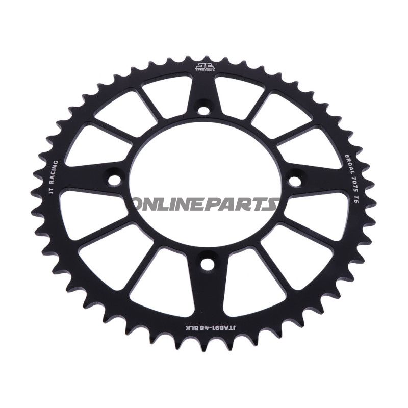 Alu-Kettenrad 48Z Teilung 520 schwarz JT Innendurchmesser 110 Lochkreis 135