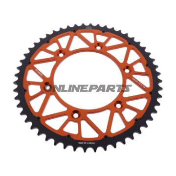 Kettenrad Twinstar 52Z Teilung 520 orange JT Innendurchmesser 125 Lochkreis 150