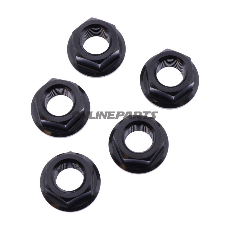 Mutter Kettenrad Satz JMP Bolt M10 x 1.25 mm Edelstahl V4A schwarz