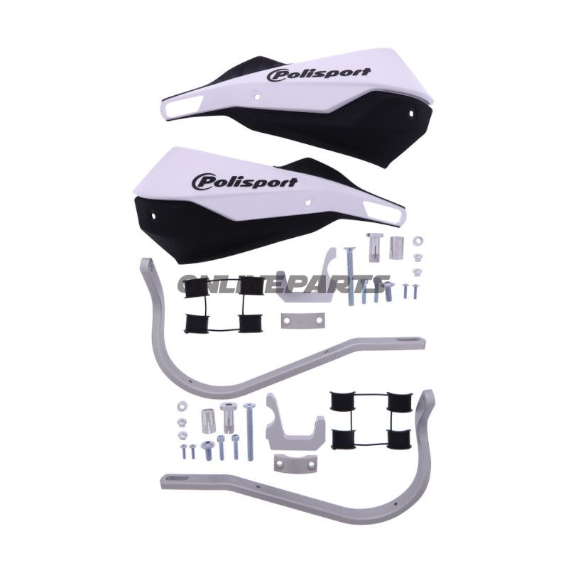 Handprotektor Trail Blazer weiß / schwarz Satz