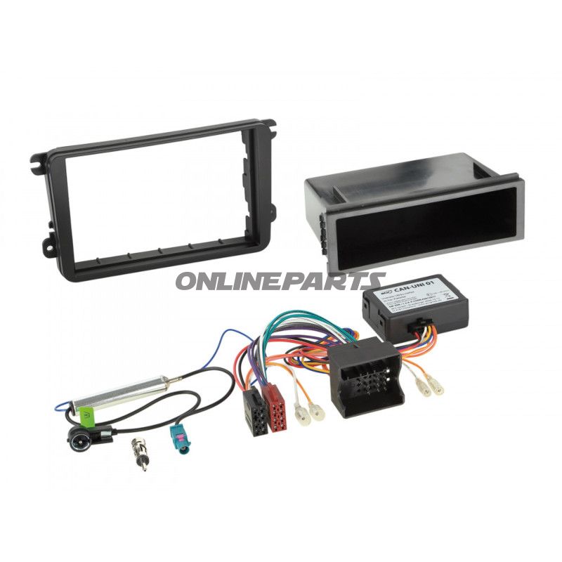 Radio Kit 2-DIN auf 1-DIN VAG  CAN-BUS mit Fach