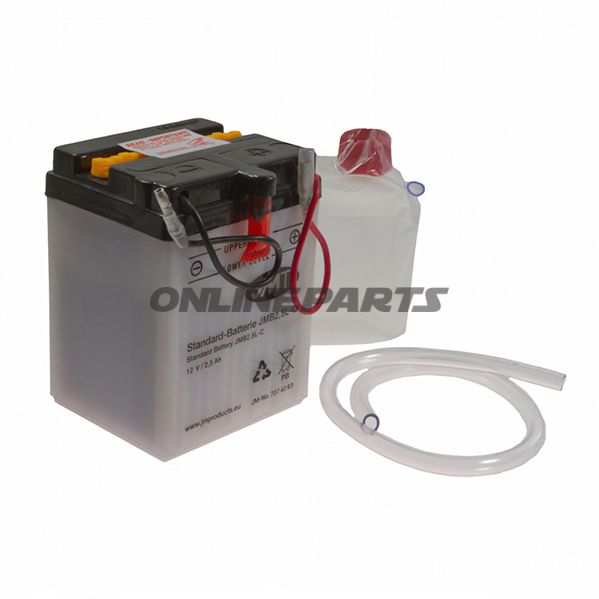 Motorcykelbatteri Yb2.5L-C Jmtincluding Acid Pack