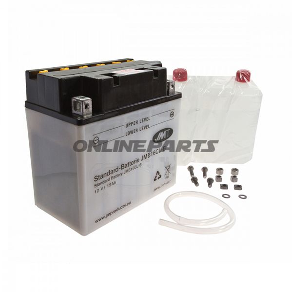 Motorcykelbatteri Yb16cl-B Jmtincluding Acid Pack