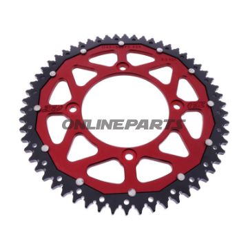 Kettenrad Dual 58Z Teilung 428 rot ZF Innendurchmesser 100 Lochkreis 120