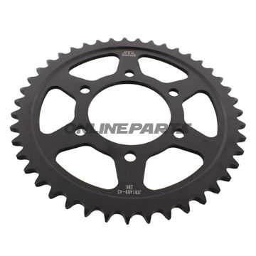 Bag tandhjul 43 Tooth Pitch 525 Blackinner Diameter 080 Bolt Spacing 104