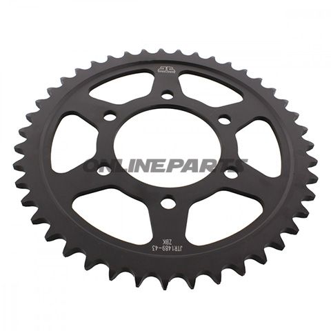 Bag tandhjul 43 Tooth Pitch 525 Blackinner Diameter 080 Bolt Spacing 104